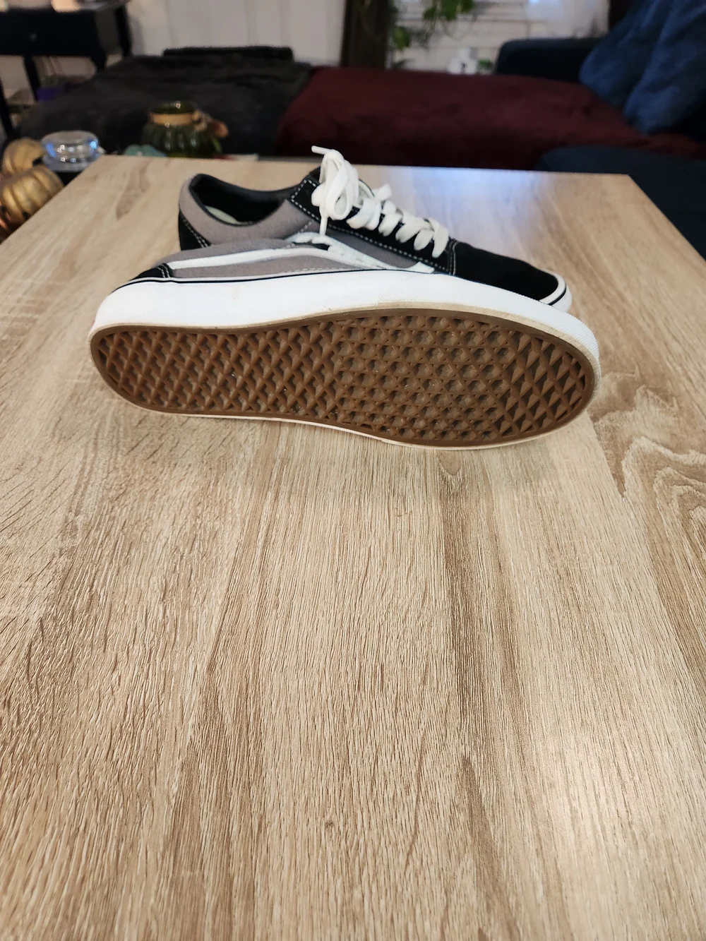 Vans Old Skool Low Top Sneakers - Black & Gray with White Stripe